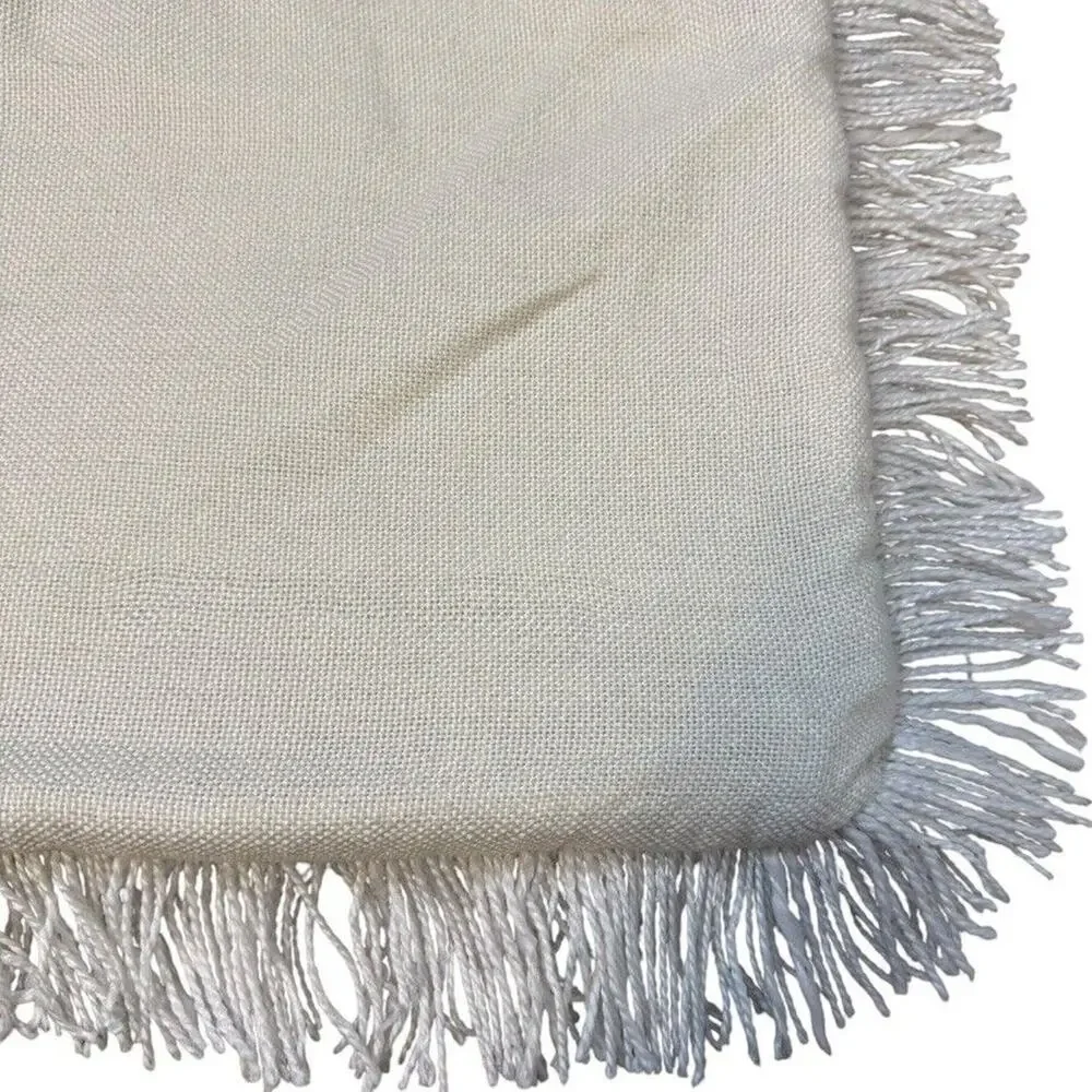 Crate & Barrell Ivory Woven 20x20